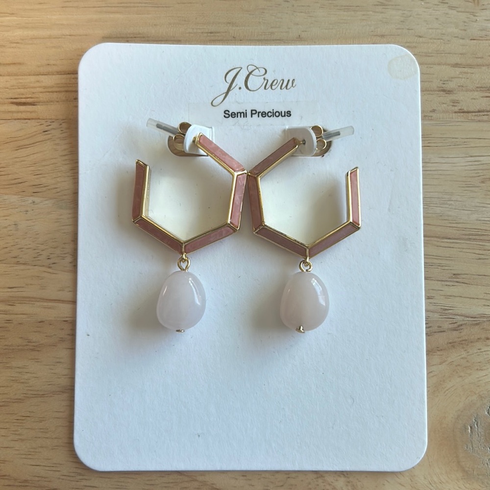 Pink/Gold Adorable J Crew Earrings